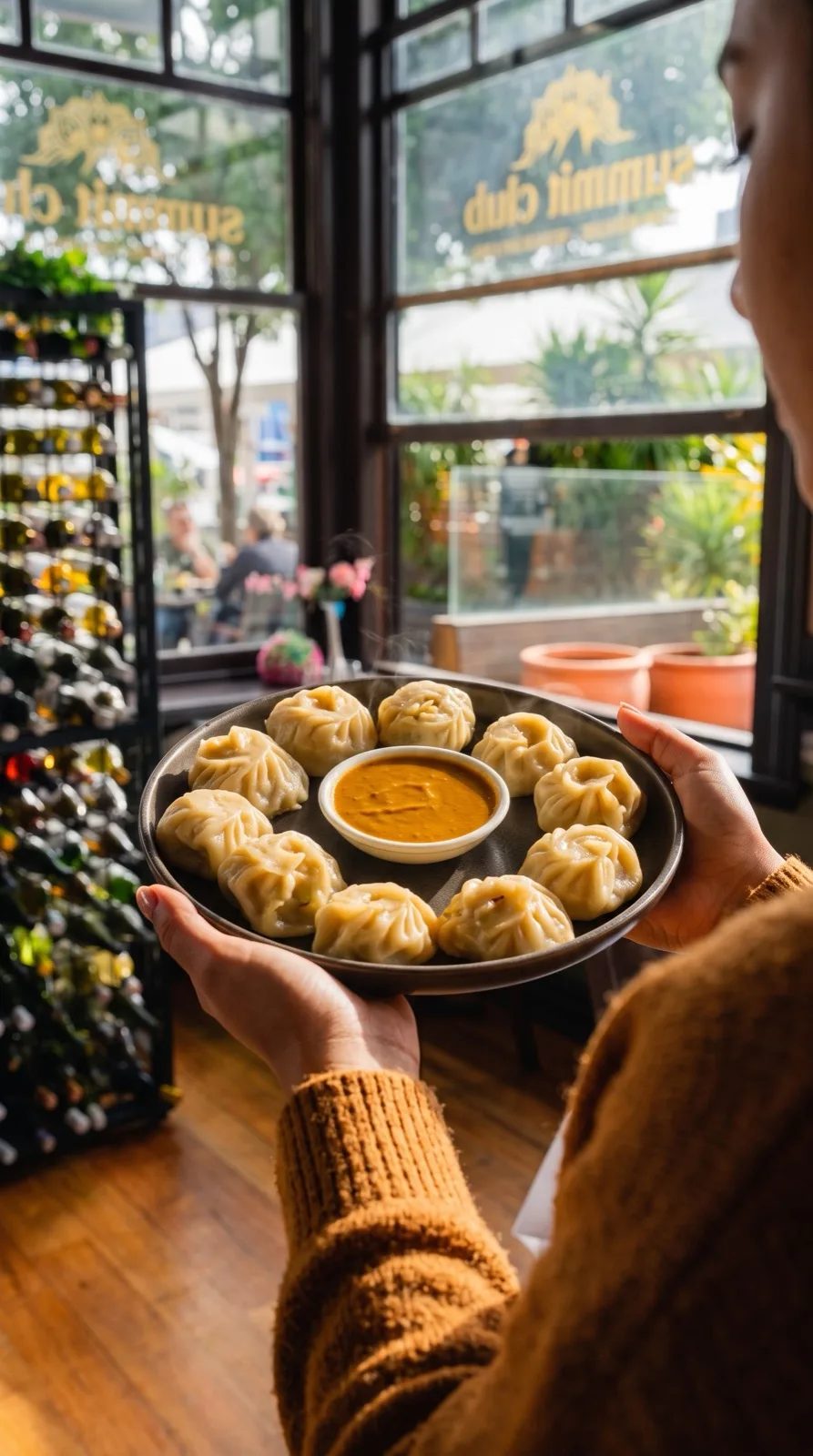 Momos, fresh from the kitchen